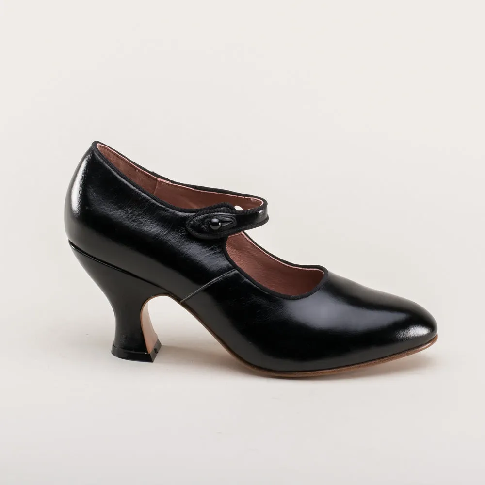 Anna May Women's 1920s Mary Jane High Heels (Black)