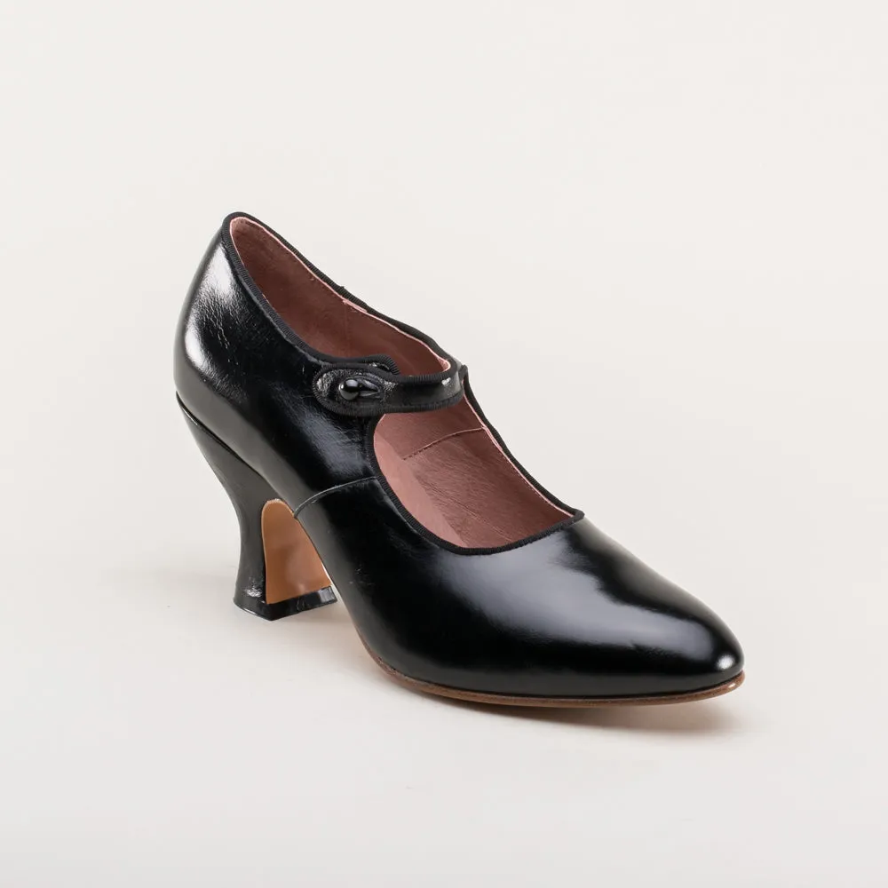 Anna May Women's 1920s Mary Jane High Heels (Black)