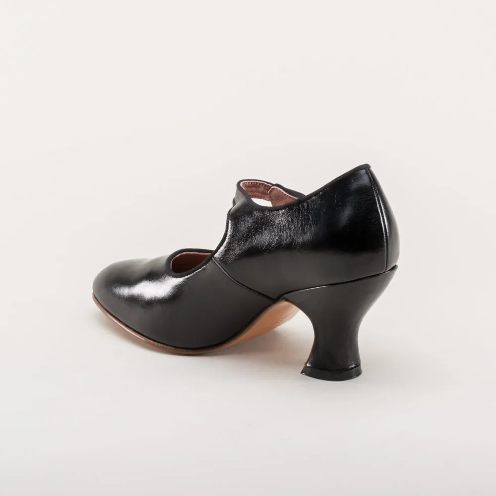 Anna May Women's 1920s Mary Jane High Heels (Black)