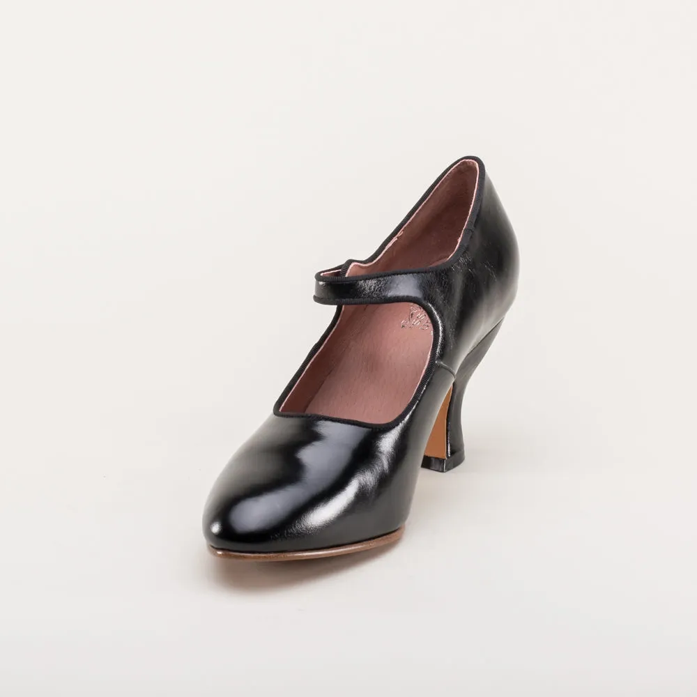 Anna May Women's 1920s Mary Jane High Heels (Black)