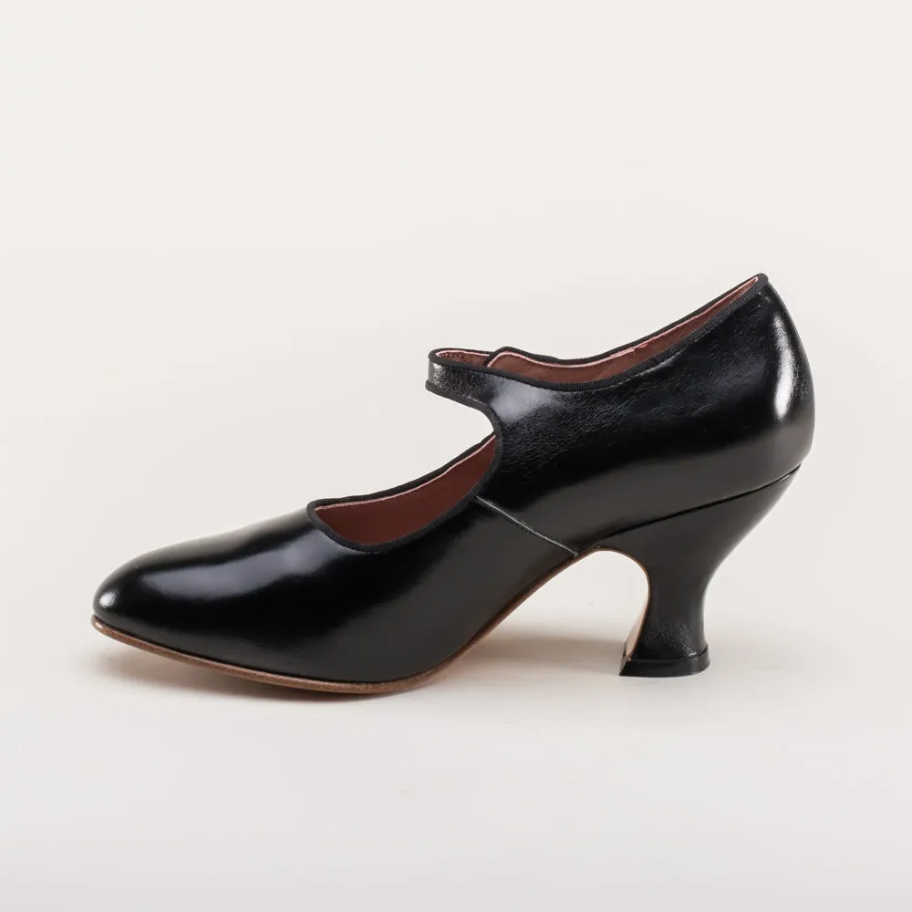 Anna May Women's 1920s Mary Jane High Heels (Black)