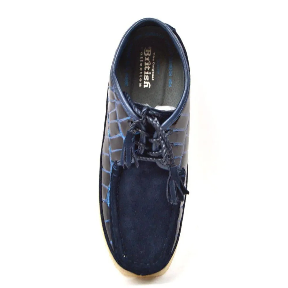 British Walkers Knicks Croc Men's Crocodile Leather and Suede Limited Edition Style