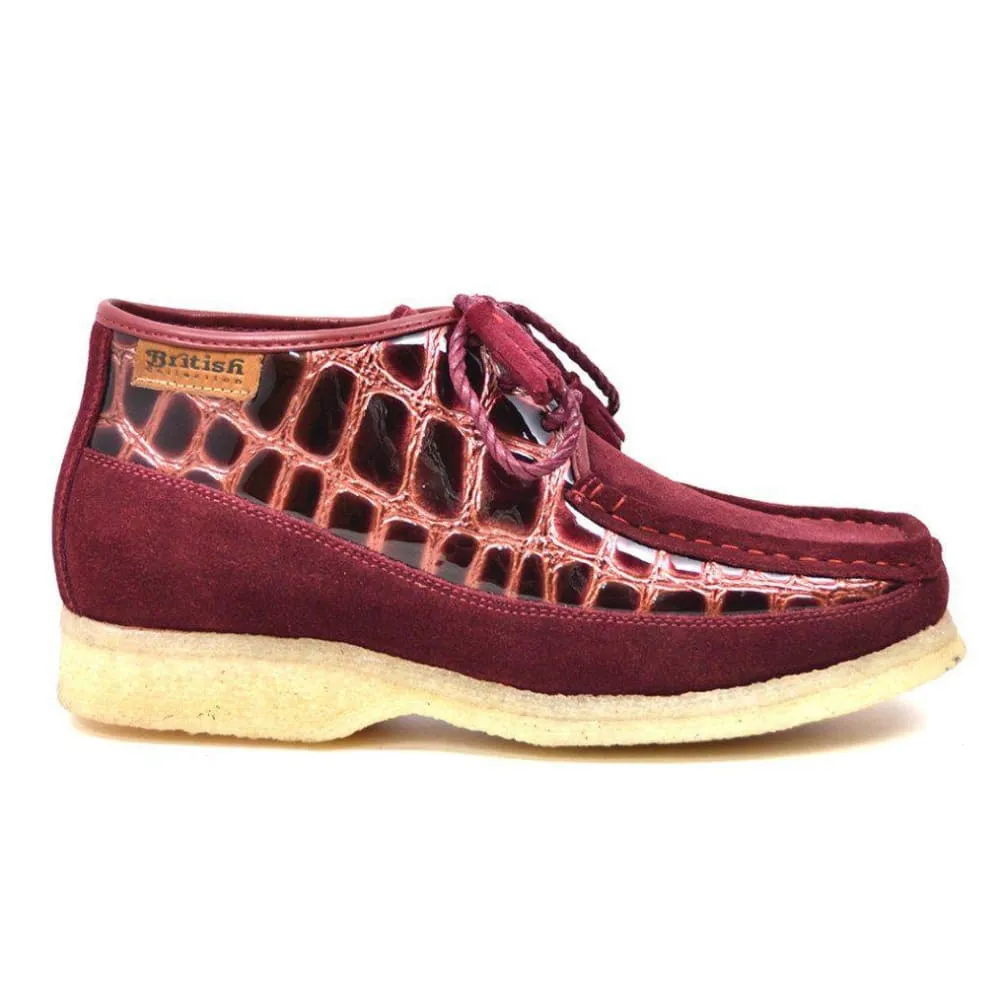 British Walkers Knicks Croc Men's Crocodile Leather and Suede Limited Edition Style