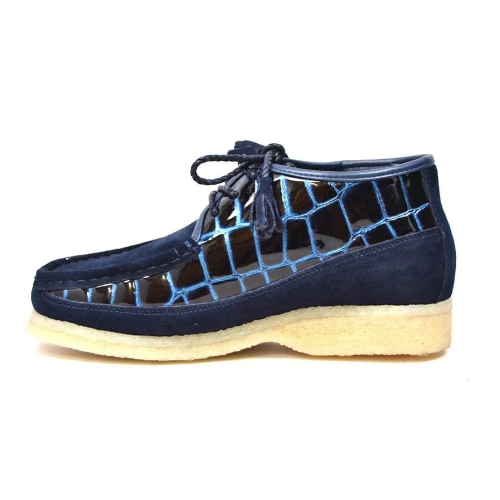 British Walkers Knicks Croc Men's Crocodile Leather and Suede Limited Edition Style