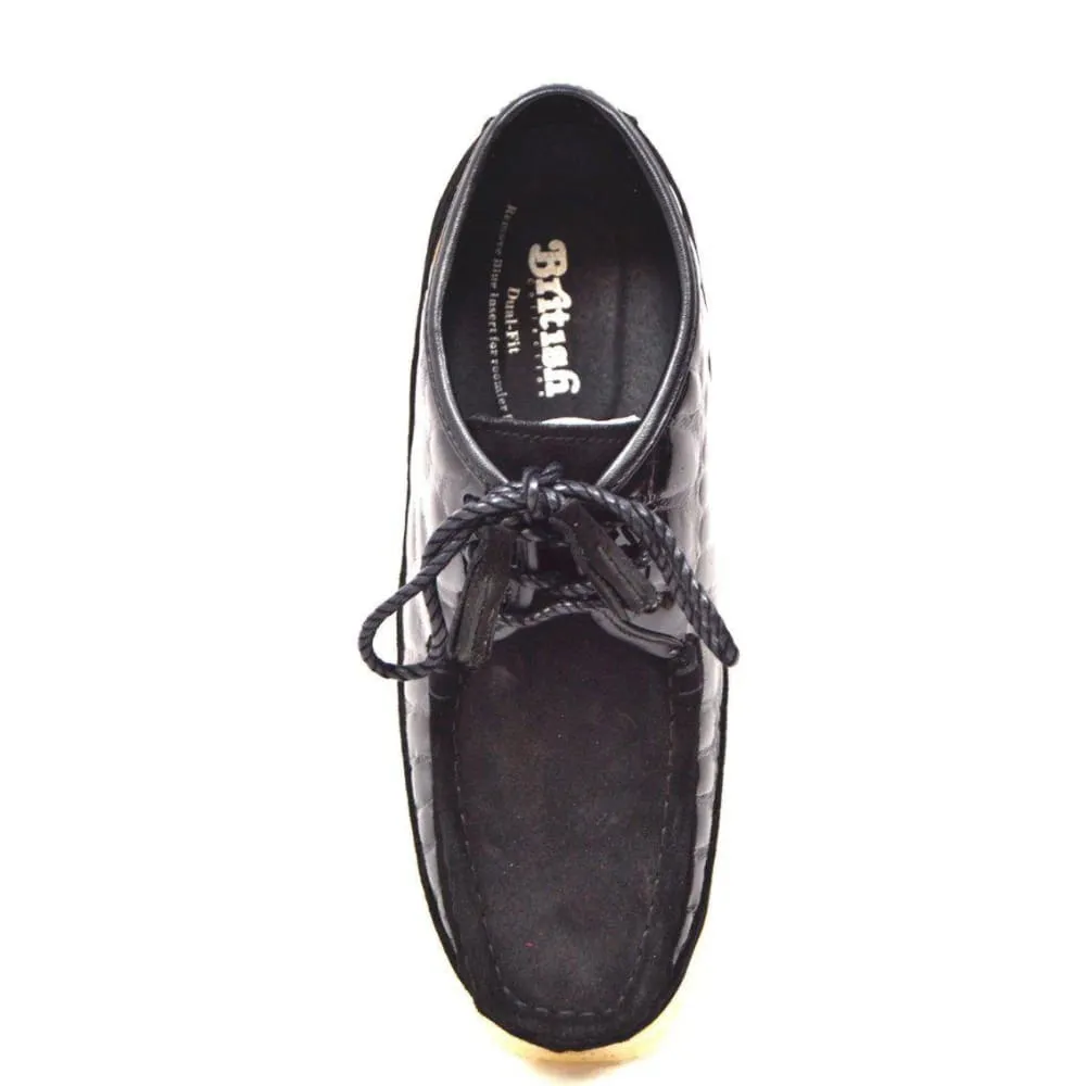 British Walkers Knicks Croc Men's Crocodile Leather and Suede Limited Edition Style