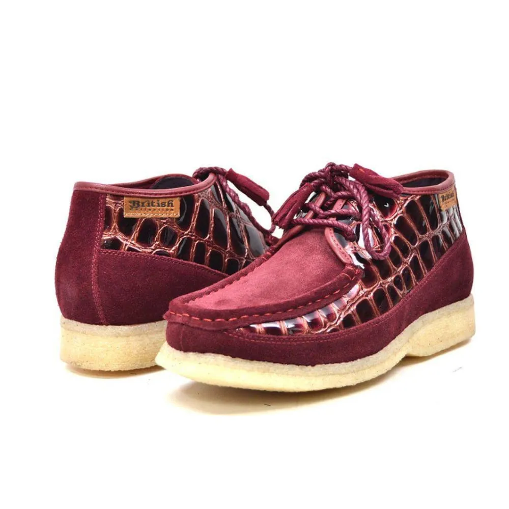 British Walkers Knicks Croc Men's Crocodile Leather and Suede Limited Edition Style