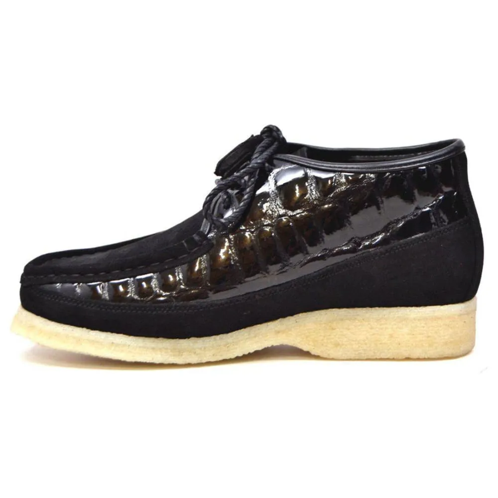 British Walkers Knicks Croc Men's Crocodile Leather and Suede Limited Edition Style