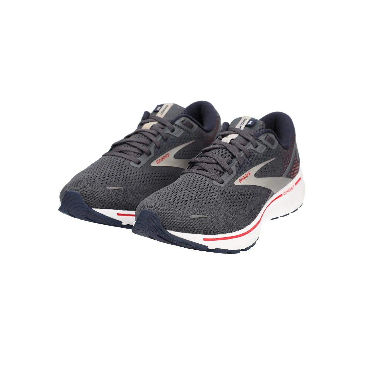 Brooks Ghost 14 Running Sport Shoes Fabric Blue Colour For Men