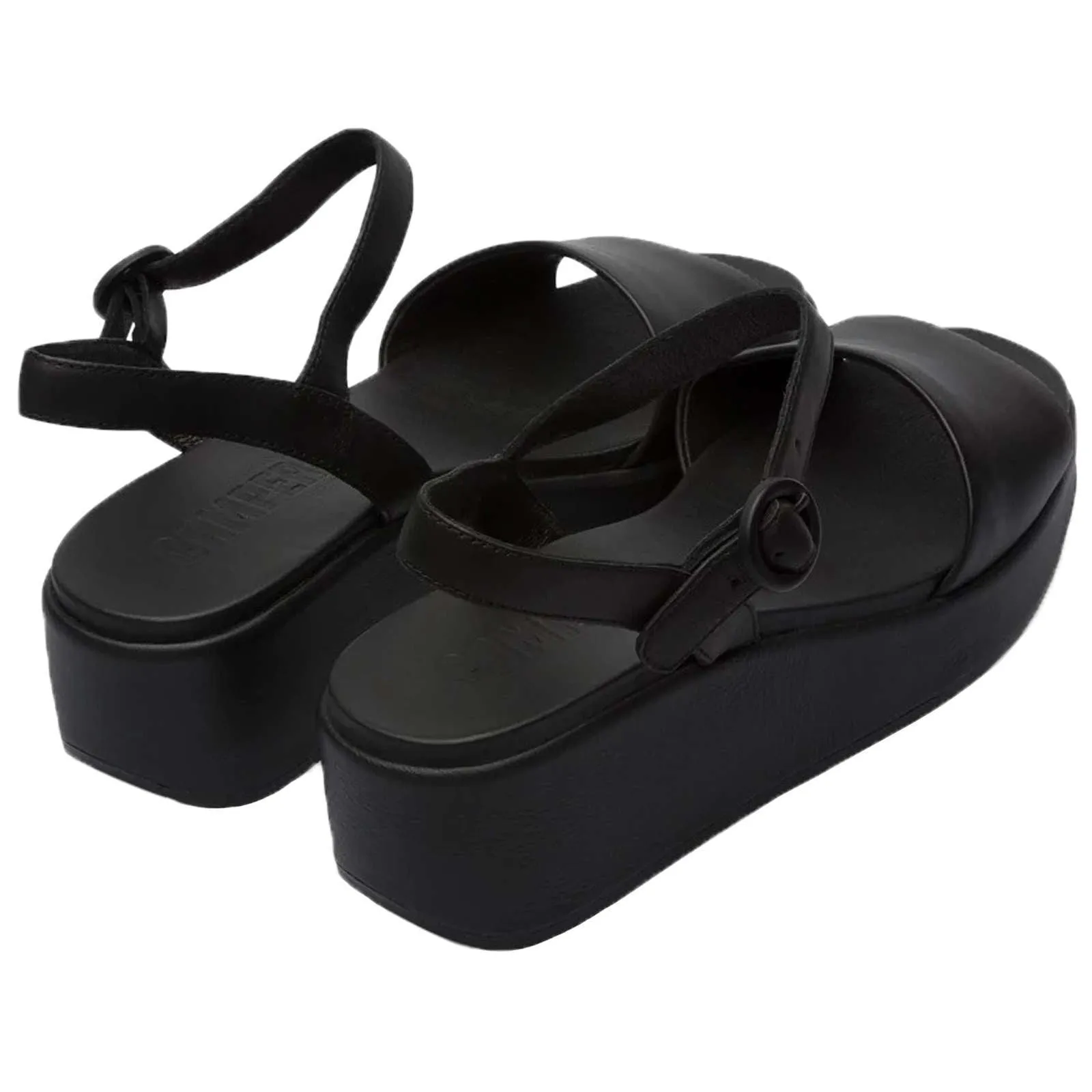Camper Misia Calfskin Leather Women's Wedge Heel Sandals