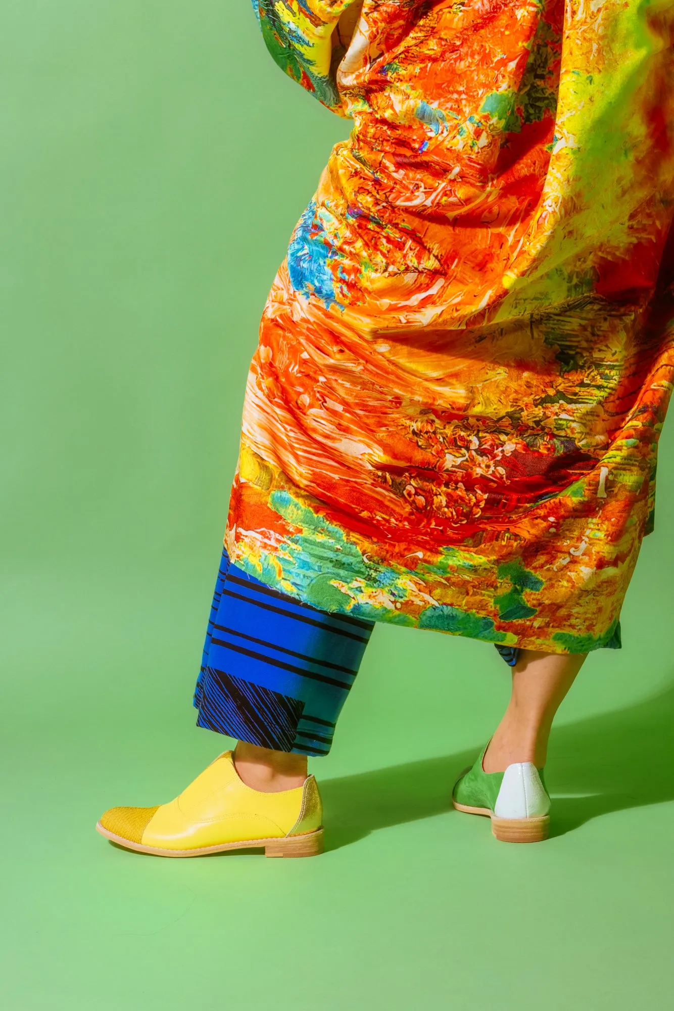 CITRINE Yellow Leather Oxfords