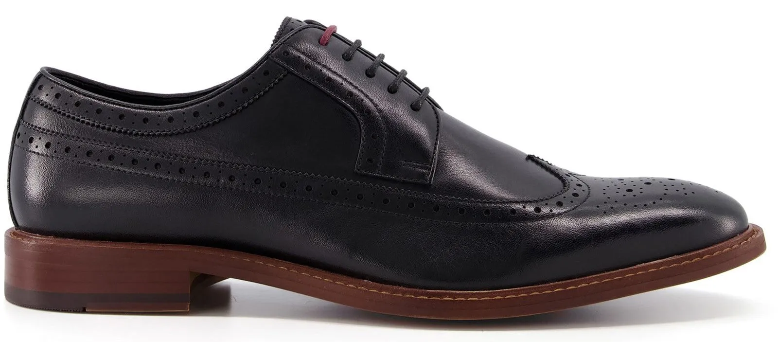 Dune Superior Mens Leather Wingtip Brogue Shoe