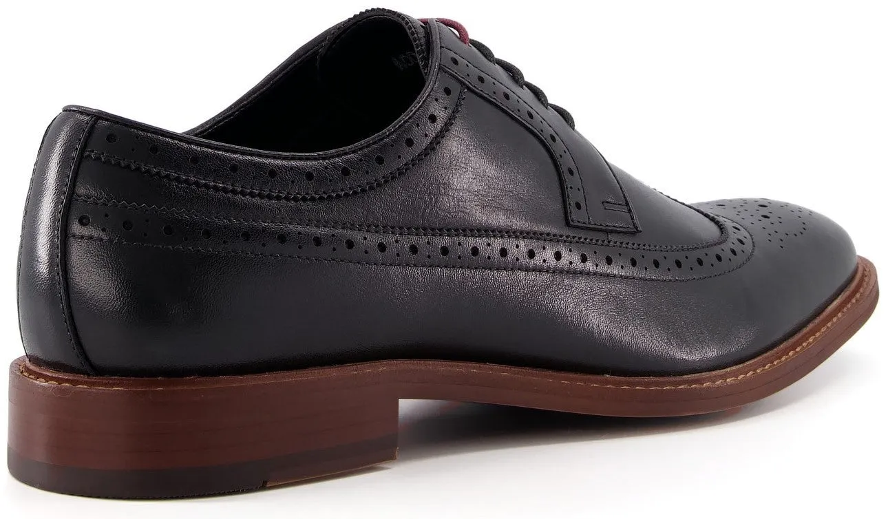 Dune Superior Mens Leather Wingtip Brogue Shoe