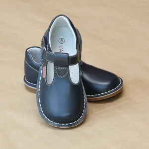Girls Leather T-Strap Stitch Down School Mary Jane Shoe