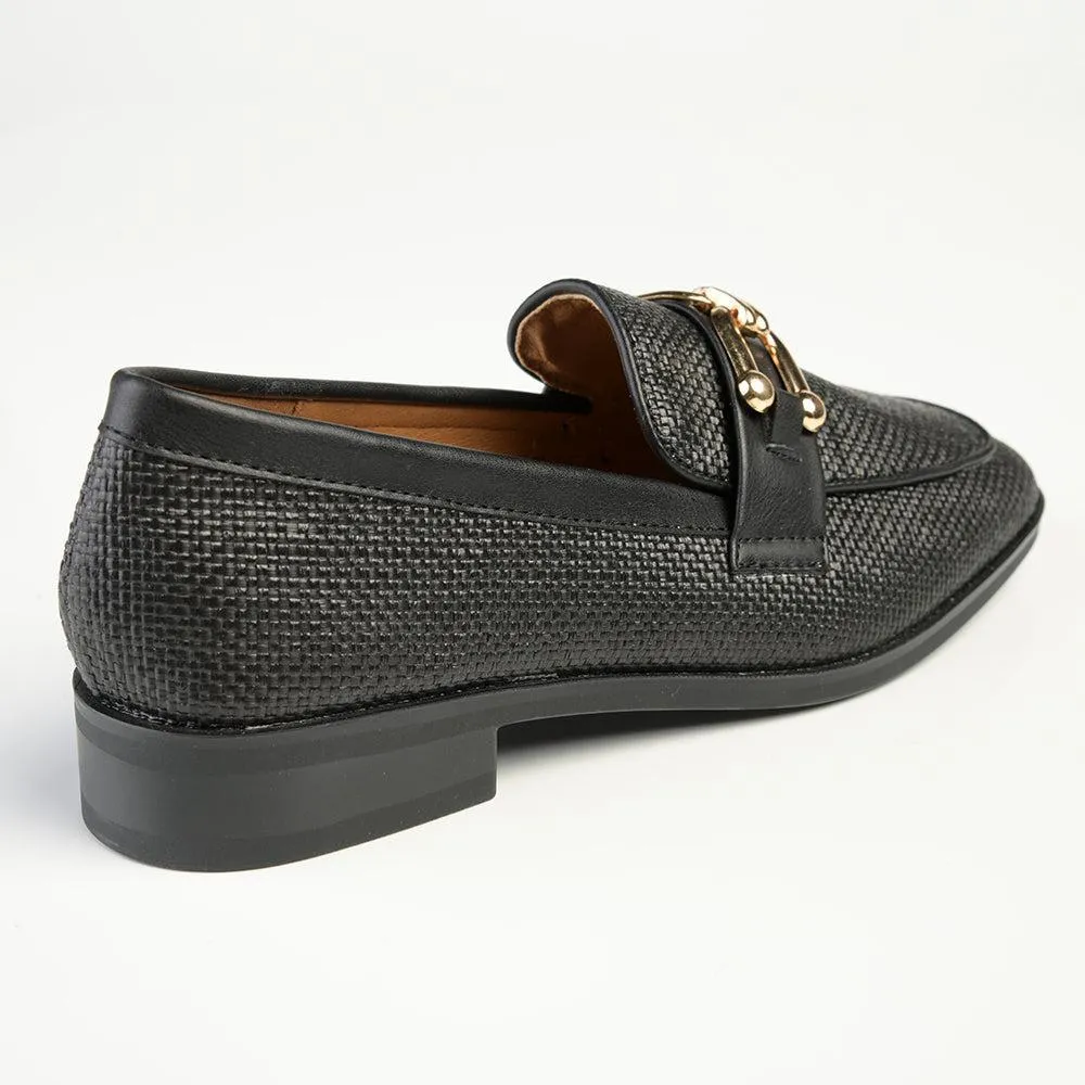Madison Phoenix - Metal Trim Loafer - Black