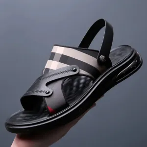 Non-Slip Leisure Breathable Leather Sandals