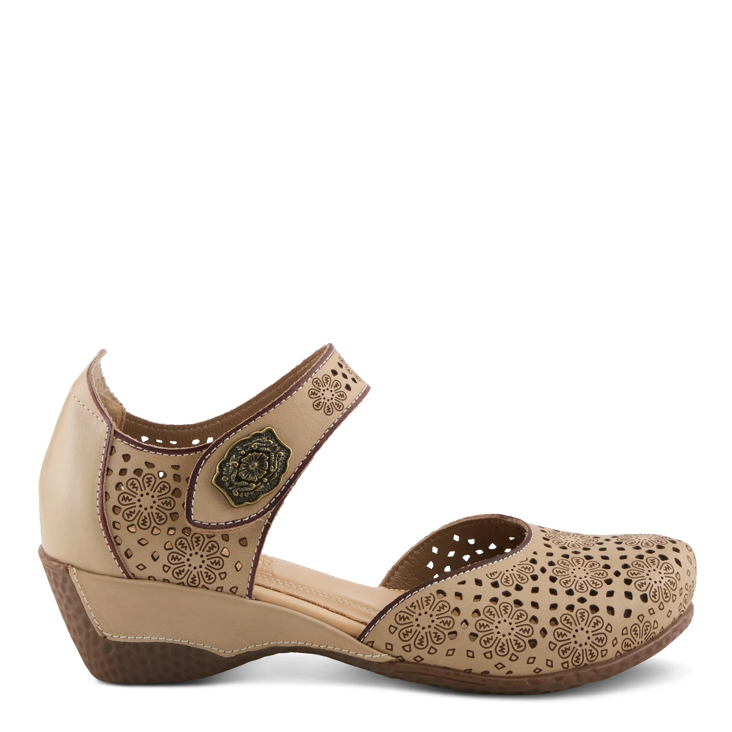 Spring Step Shoes  L'Artiste Americana Women’s Leather Wedge Sandals 2" Heel