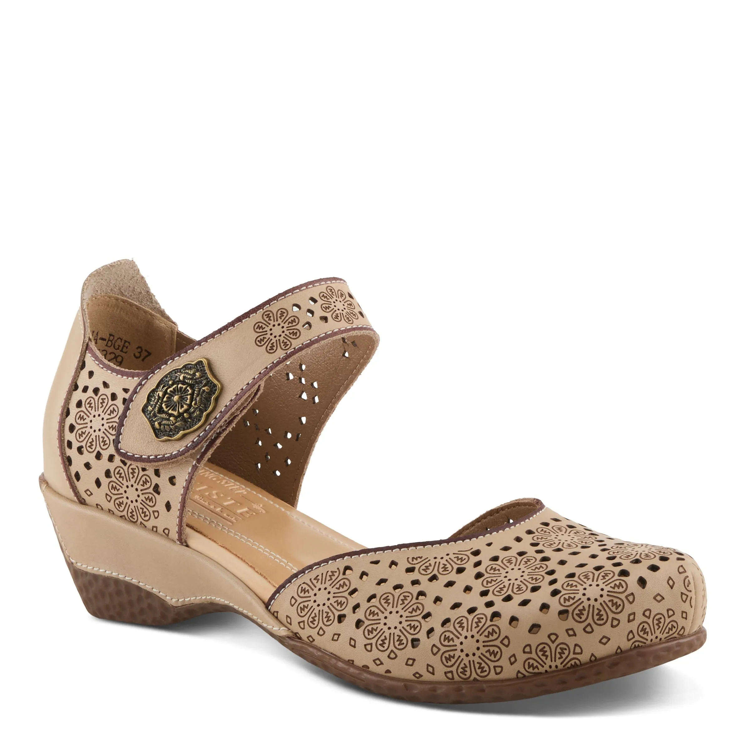 Spring Step Shoes  L'Artiste Americana Women’s Leather Wedge Sandals 2" Heel