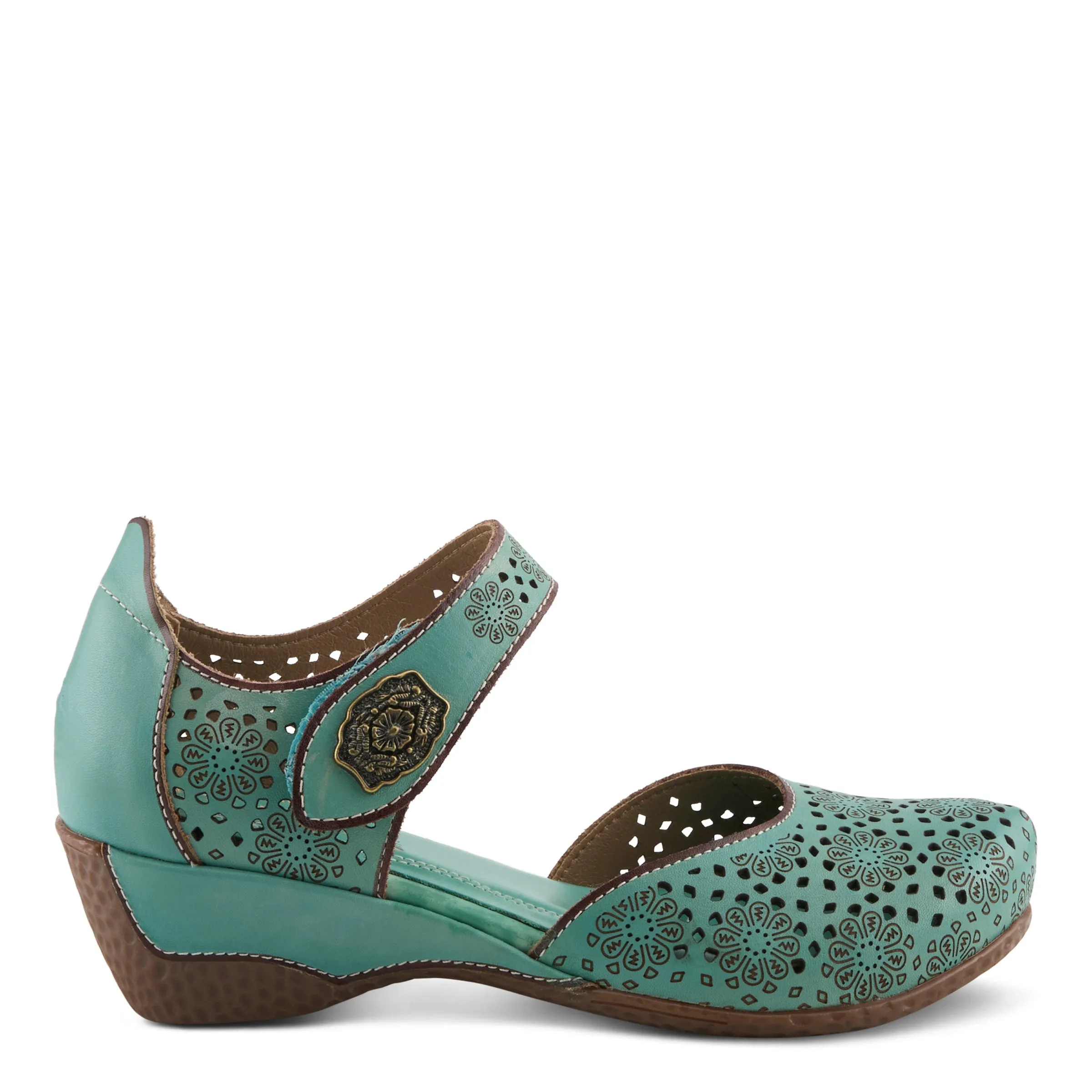 Spring Step Shoes  L'Artiste Americana Women’s Leather Wedge Sandals 2" Heel
