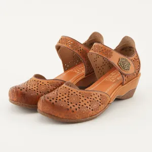 Spring Step Shoes  L'Artiste Americana Women’s Leather Wedge Sandals 2" Heel