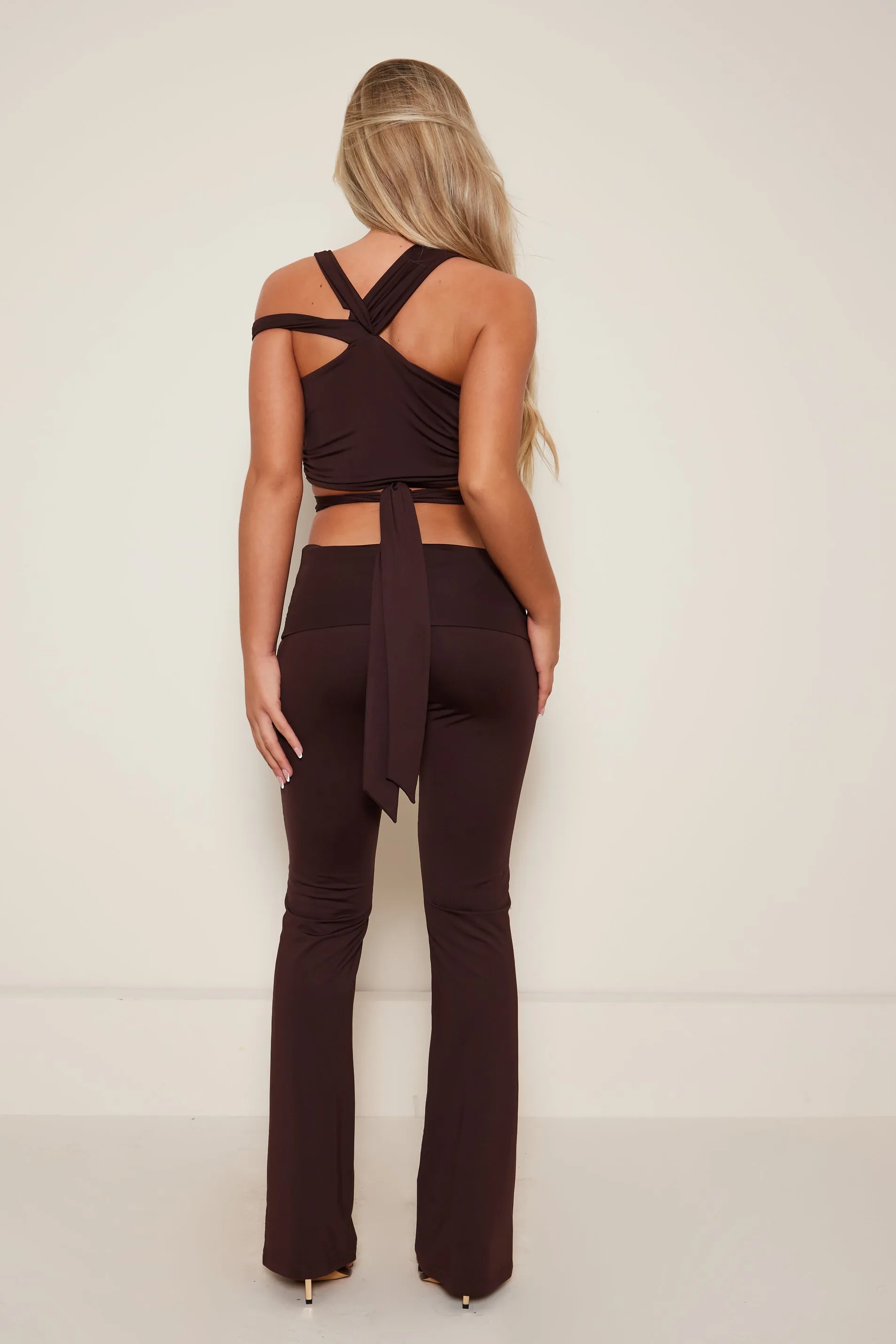 The keyhole fold over set- Brown