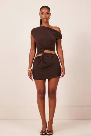 The Ruche cut out detail mini- Brown