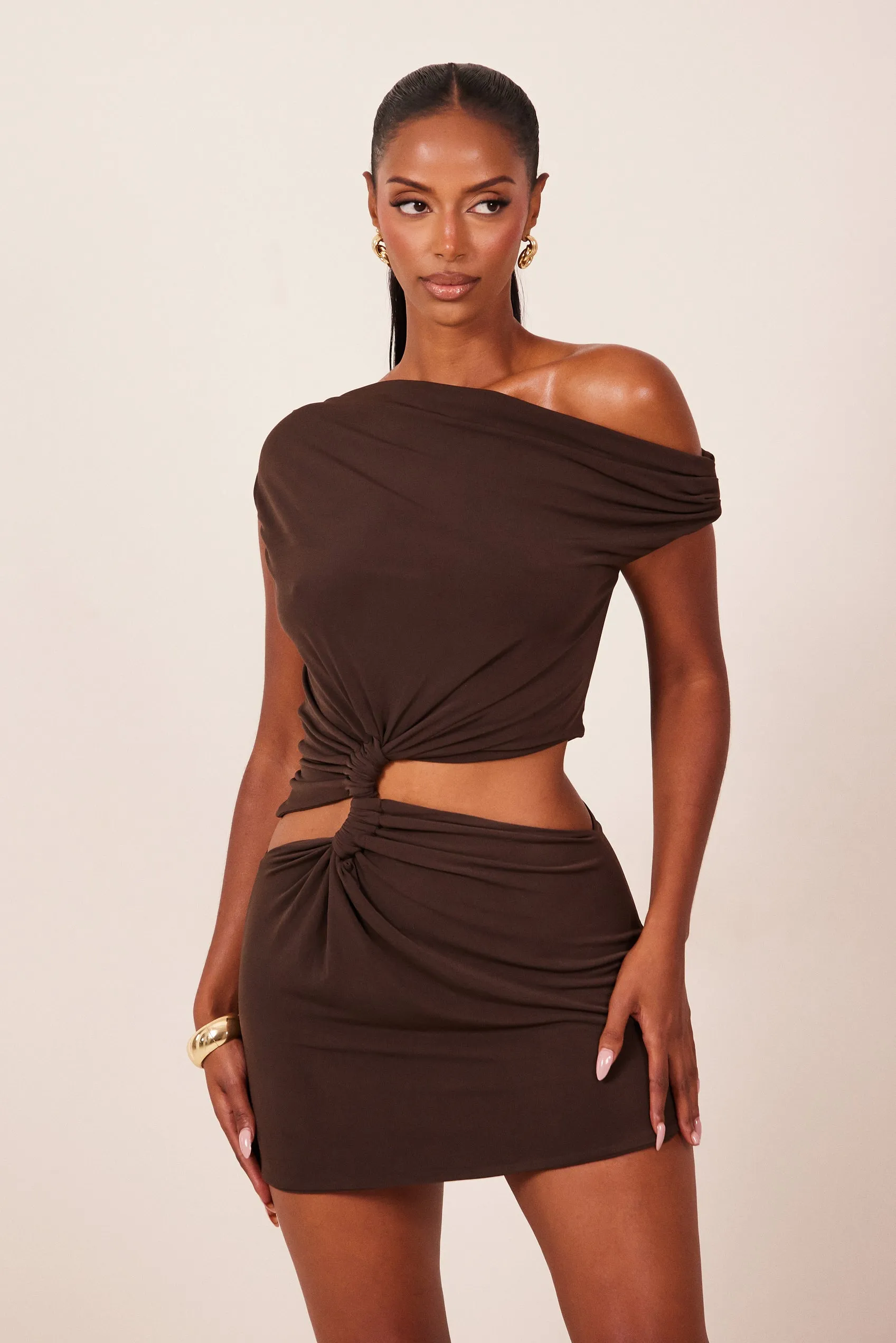The Ruche cut out detail mini- Brown