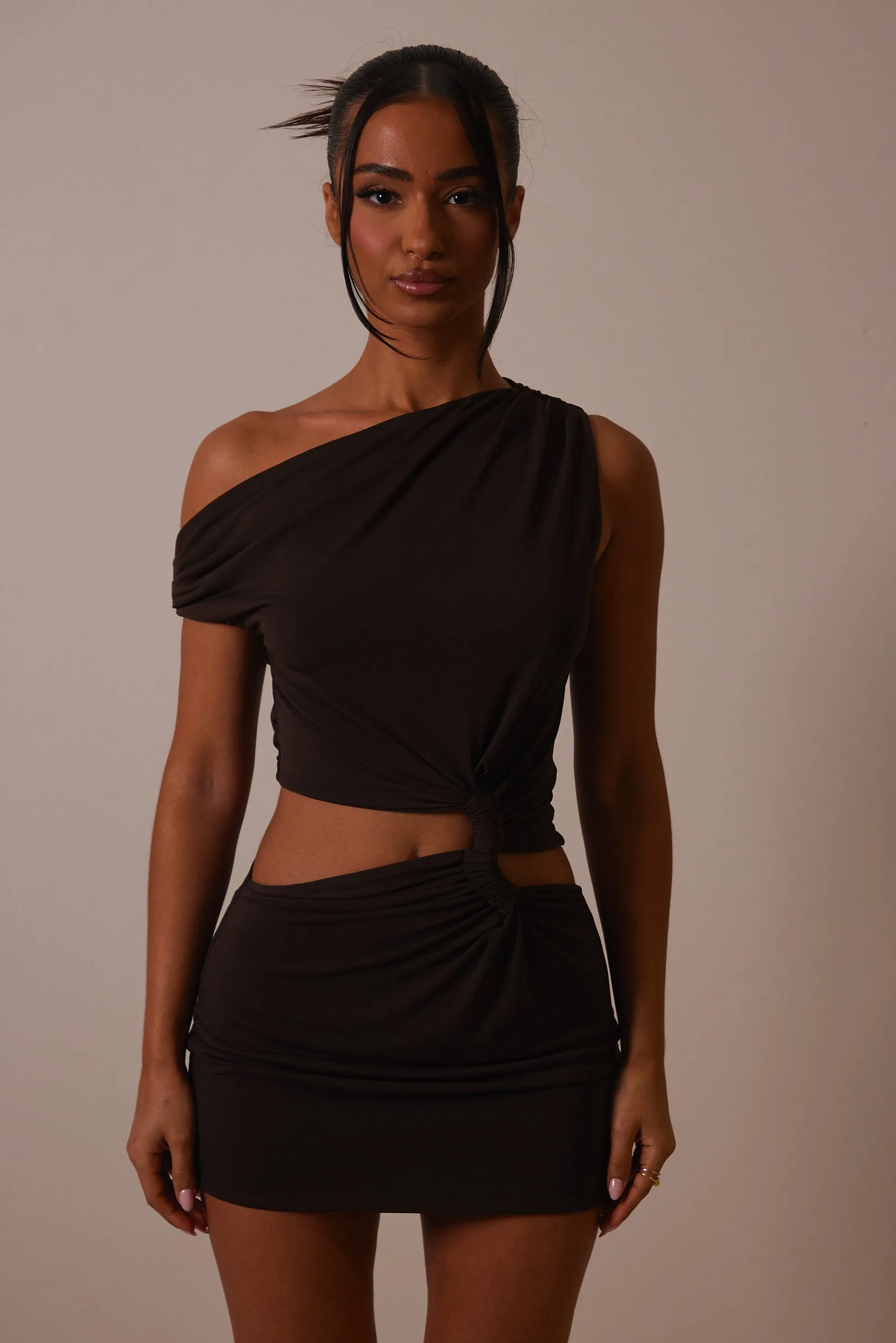 The Ruche cut out detail mini- Brown