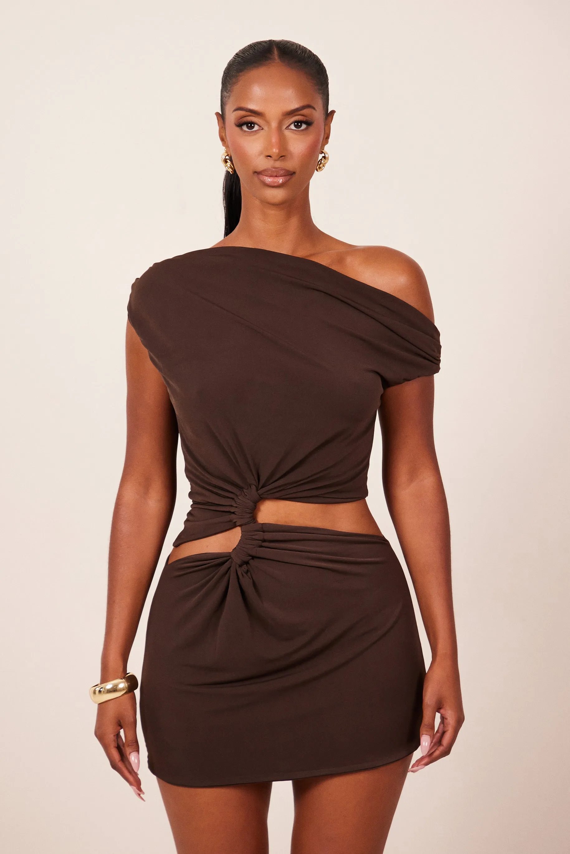 The Ruche cut out detail mini- Brown