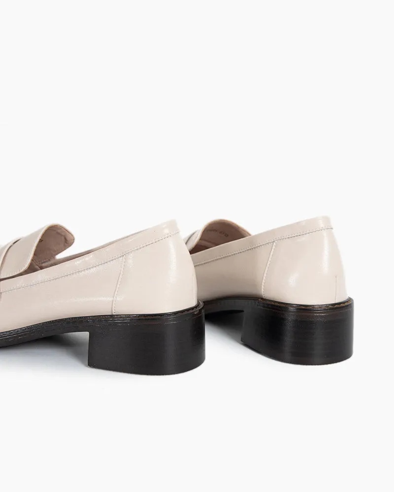 Timeless Comfortable Penny Chunky Heel Loafers