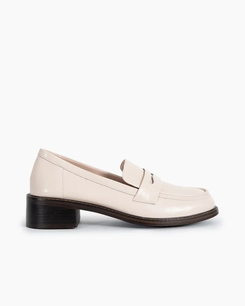 Timeless Comfortable Penny Chunky Heel Loafers