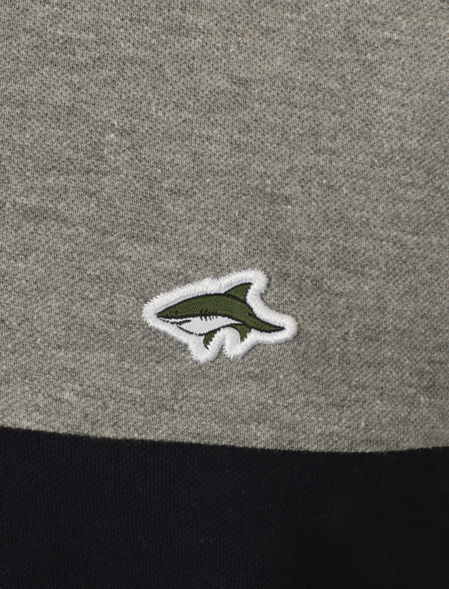 Tower Colour Block Pique Polo Shirt In Mid Grey Marl - Le Shark