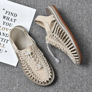 Wholesale Casual Woven Couple Breathable Sandals
