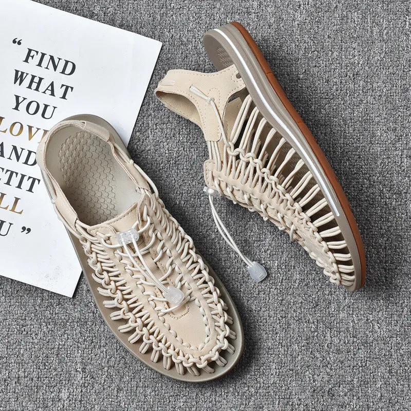 Wholesale Casual Woven Couple Breathable Sandals