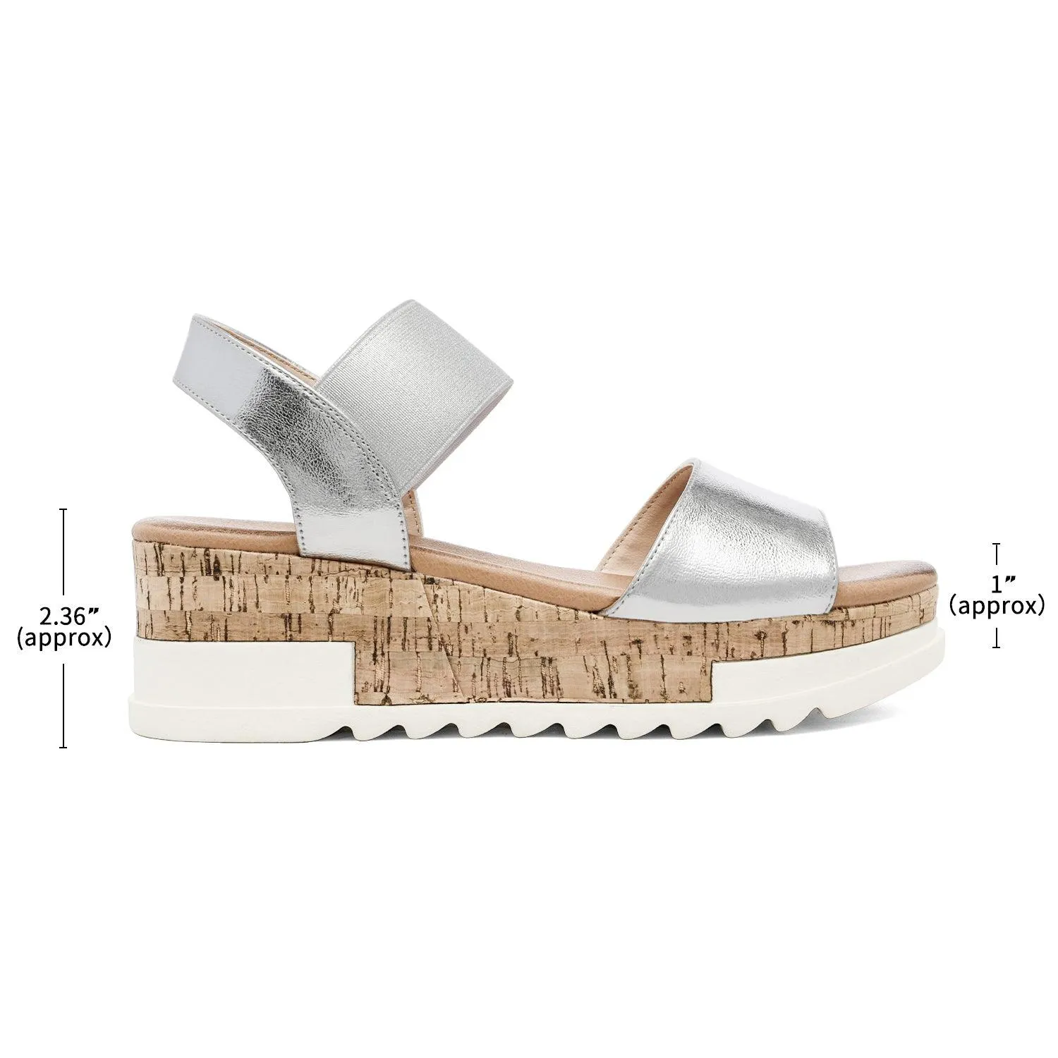 Women's Ankle Strap Open Toe Casual Platform Wedge Sandals