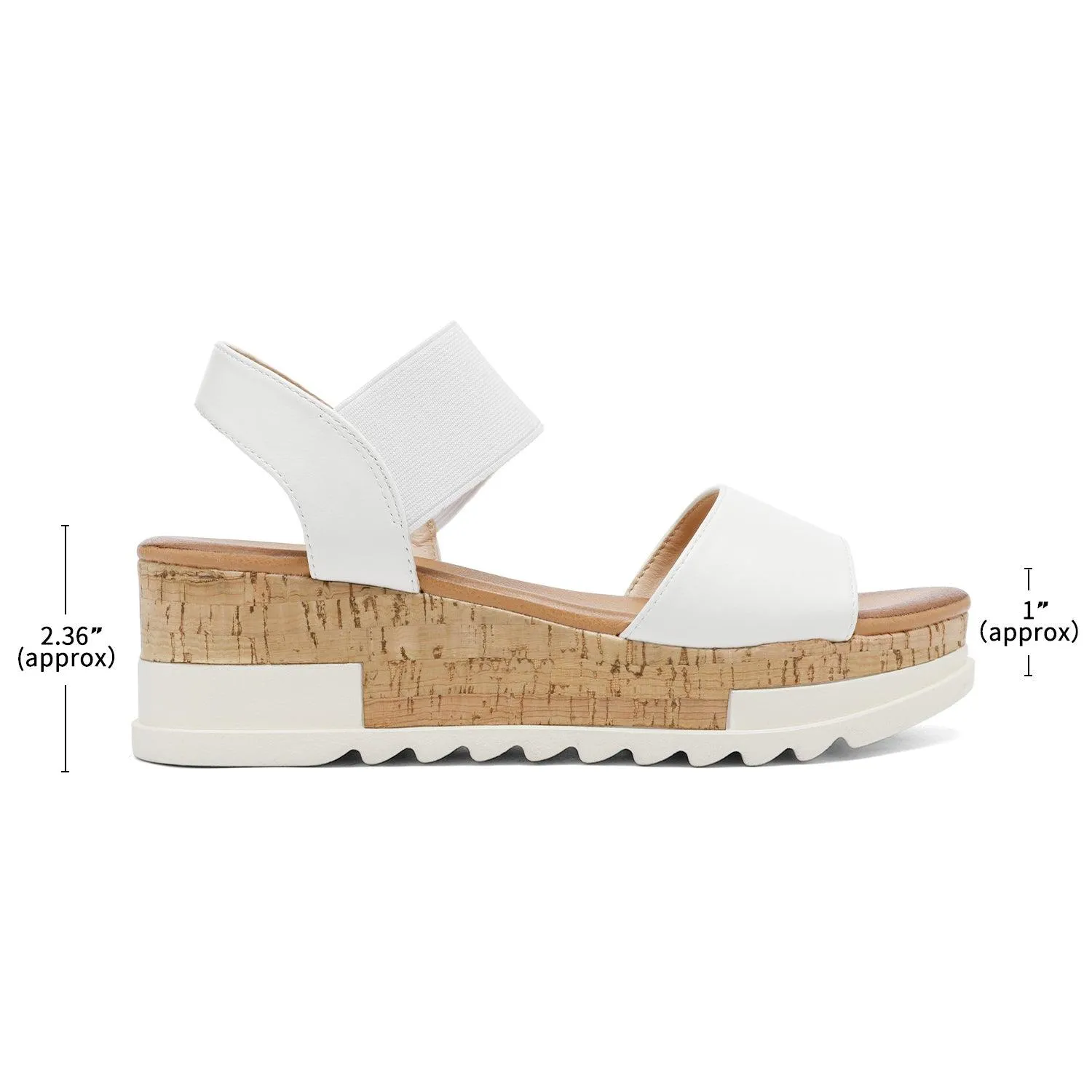 Women's Ankle Strap Open Toe Casual Platform Wedge Sandals