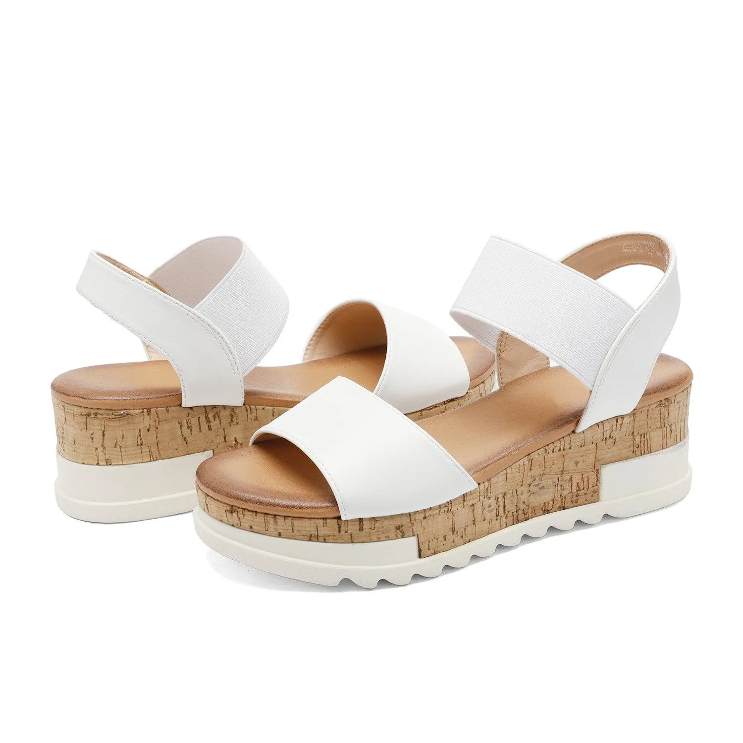 Women's Ankle Strap Open Toe Casual Platform Wedge Sandals