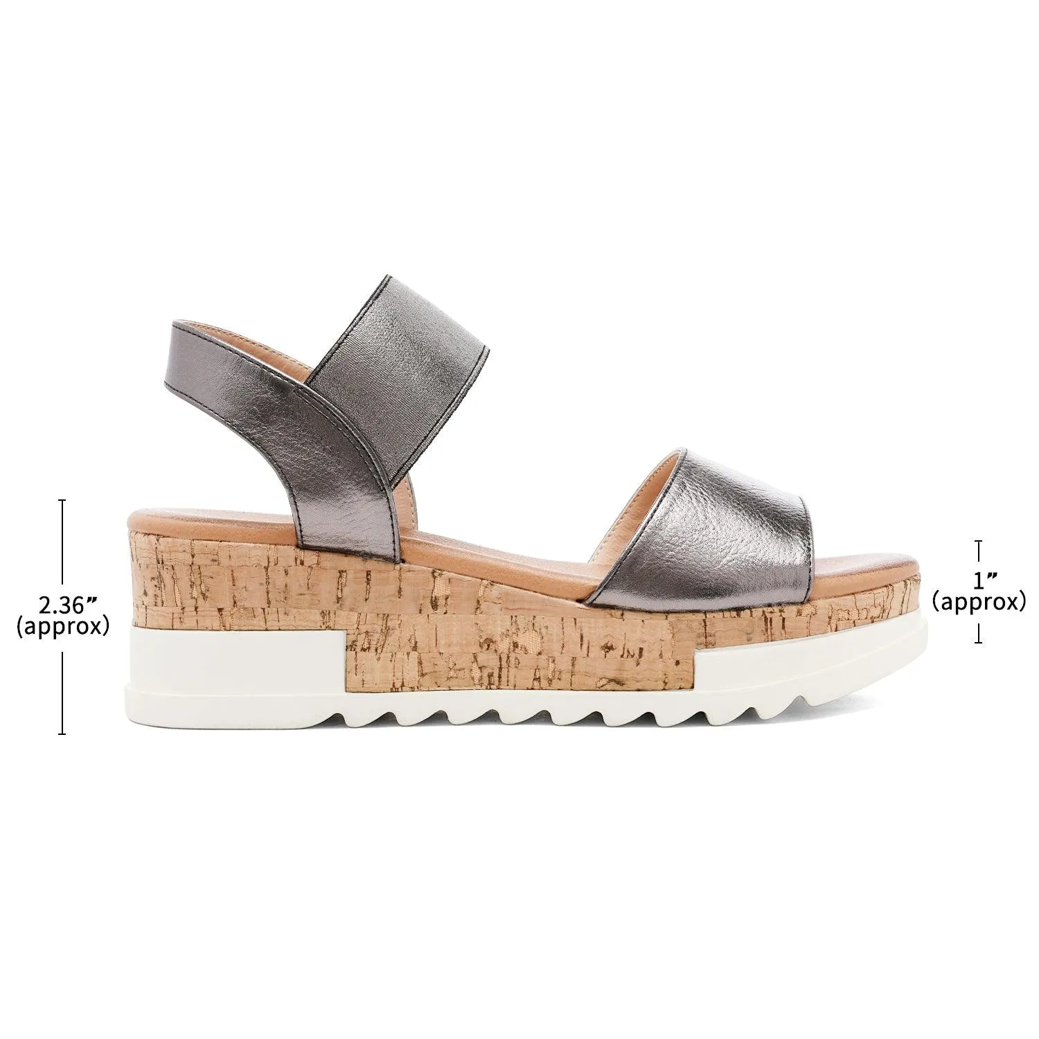 Women's Ankle Strap Open Toe Casual Platform Wedge Sandals