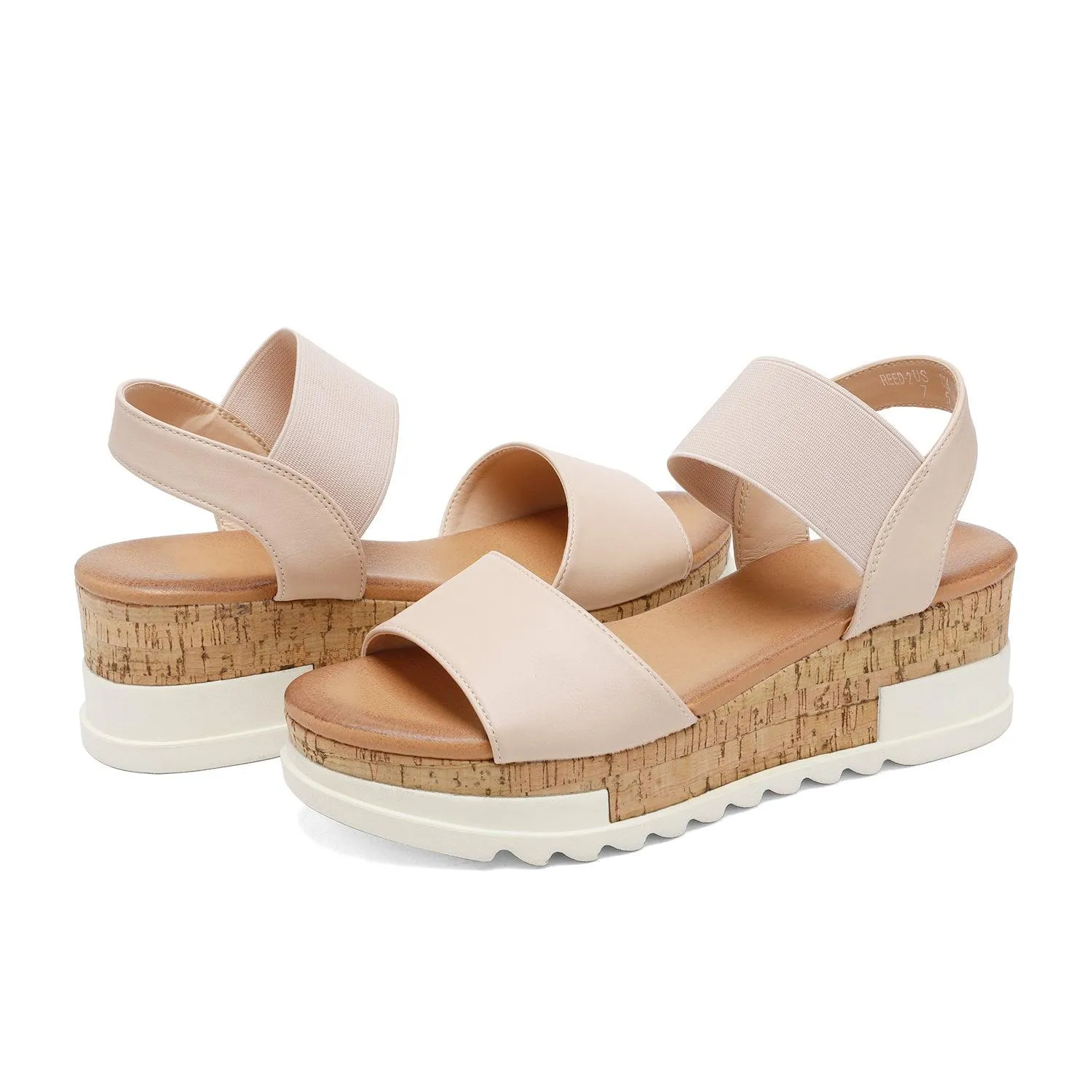 Women's Ankle Strap Open Toe Casual Platform Wedge Sandals