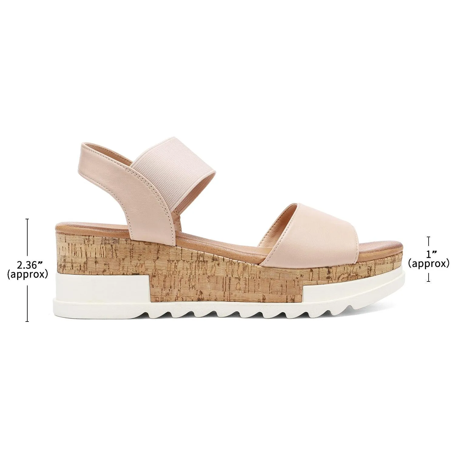 Women's Ankle Strap Open Toe Casual Platform Wedge Sandals