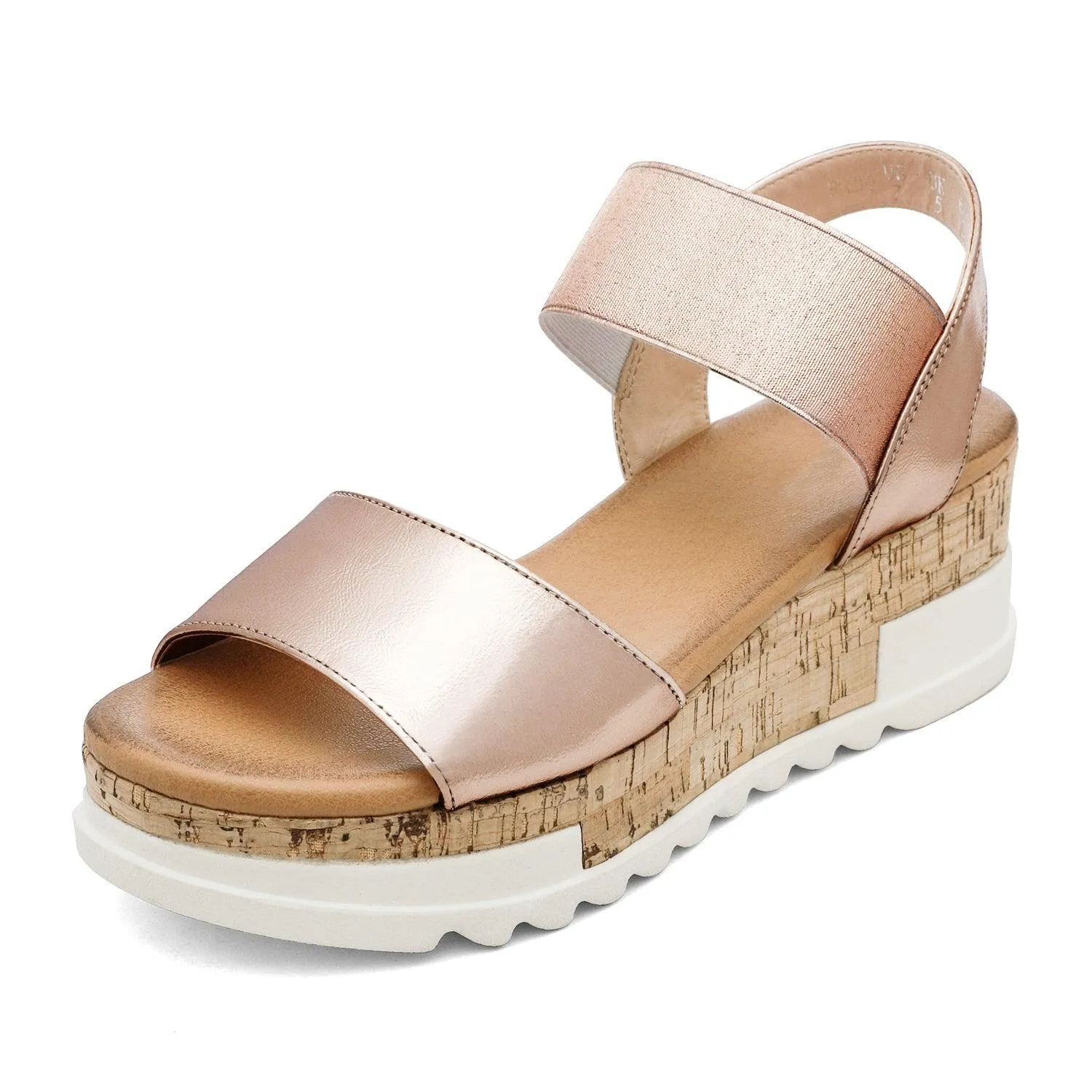 Women's Ankle Strap Open Toe Casual Platform Wedge Sandals