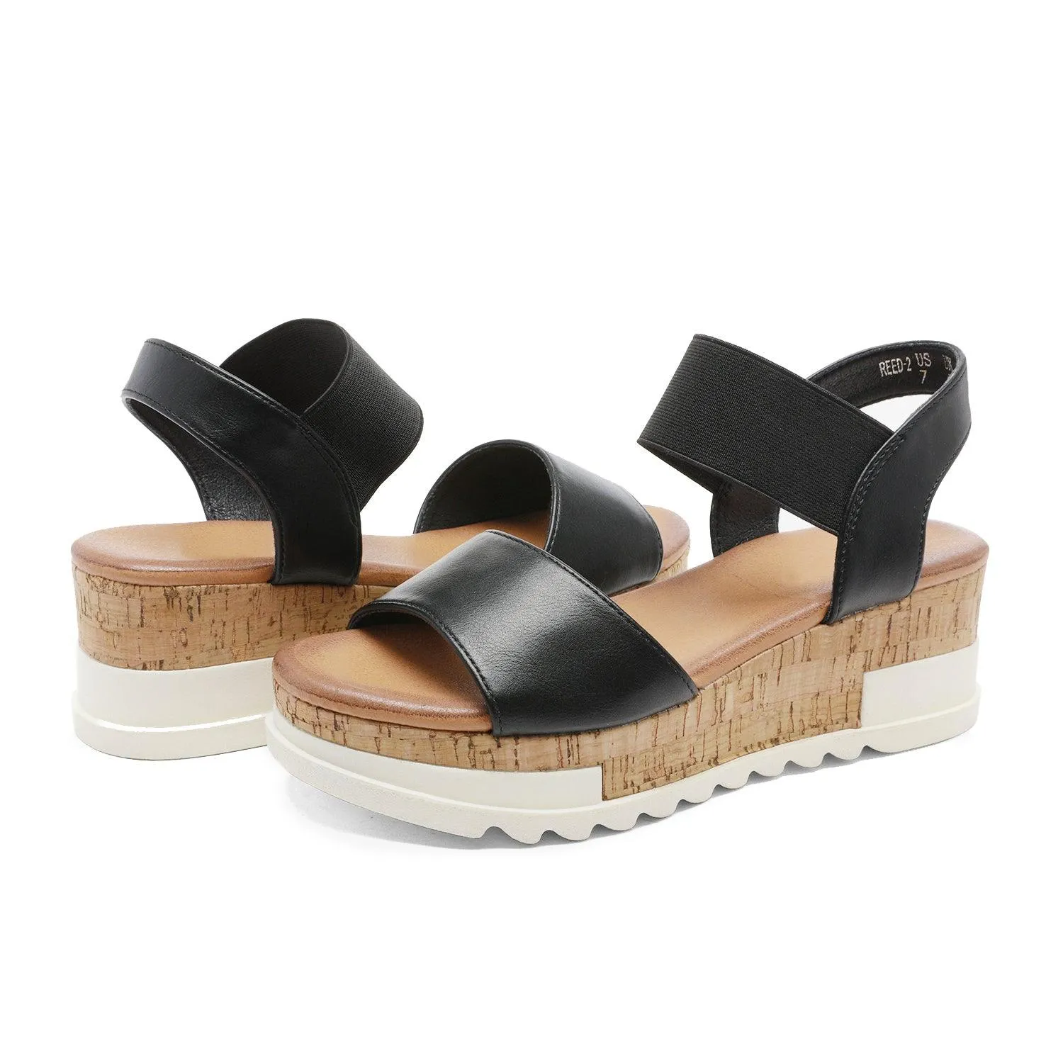 Women's Ankle Strap Open Toe Casual Platform Wedge Sandals