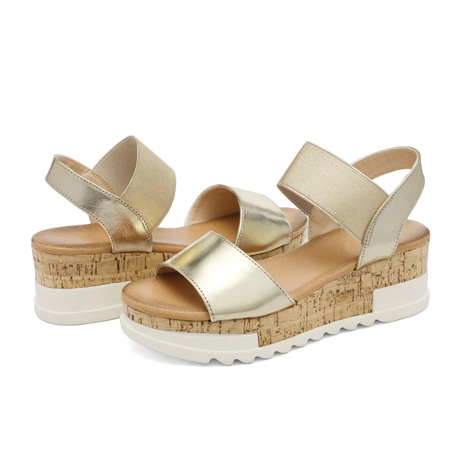 Women's Ankle Strap Open Toe Casual Platform Wedge Sandals