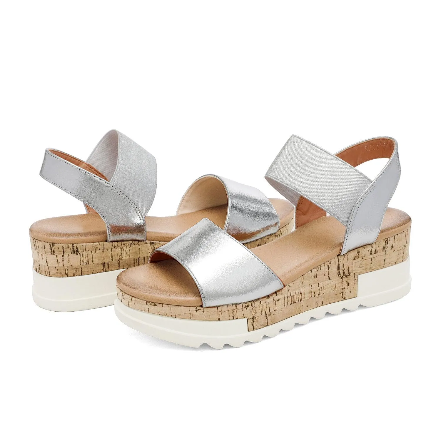 Women's Ankle Strap Open Toe Casual Platform Wedge Sandals