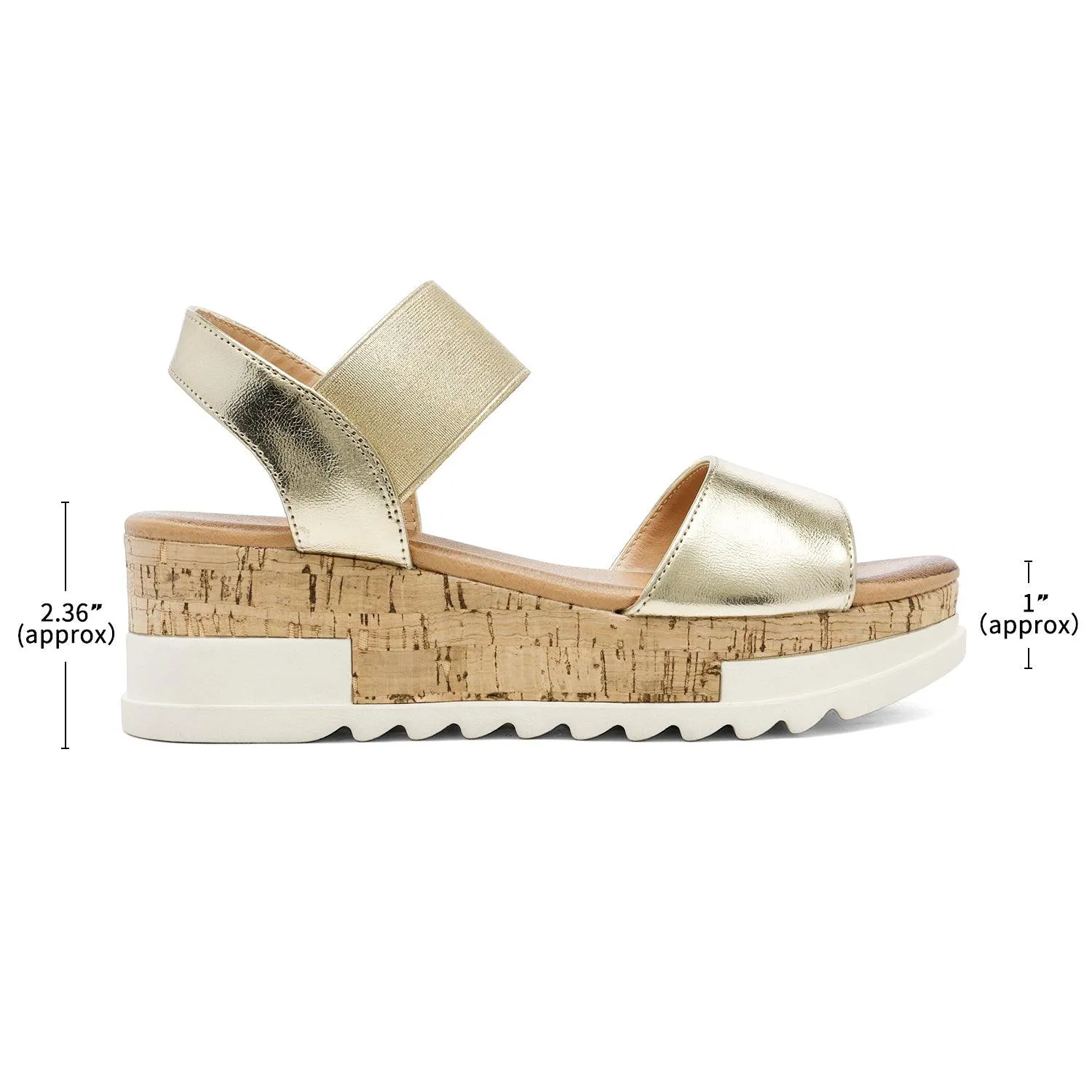Women's Ankle Strap Open Toe Casual Platform Wedge Sandals