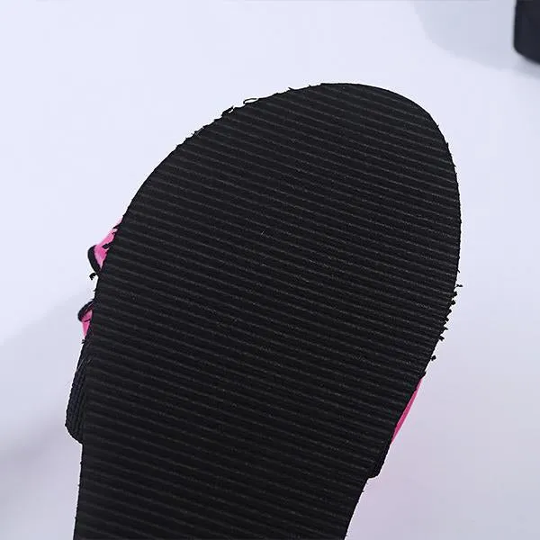 Women's Fashion Casual Bow Wedge Beach Slippers 25745246C
