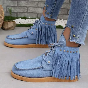 Women's Fringed Short Boots 72892508C