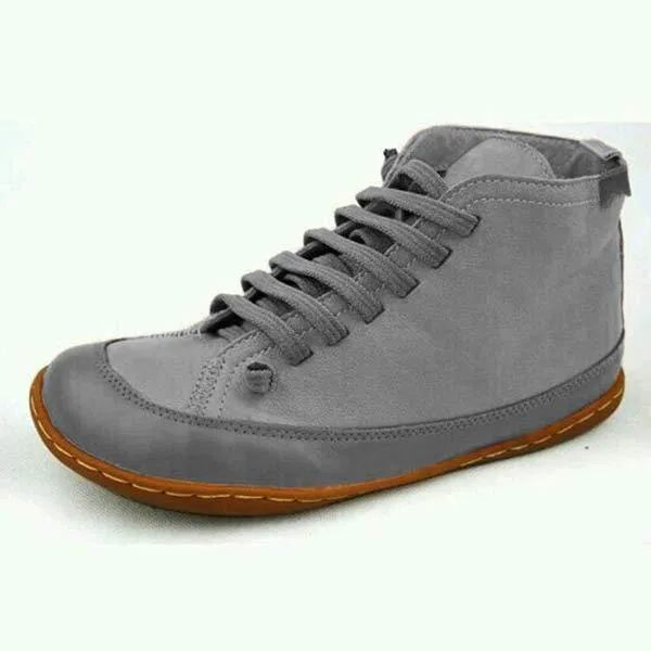 Women's Lace Up Casual Comfort Flat Boots 32515936C
