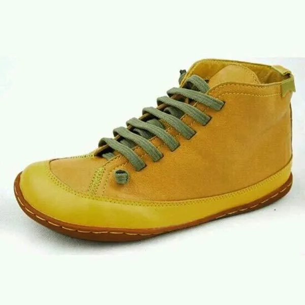 Women's Lace Up Casual Comfort Flat Boots 32515936C
