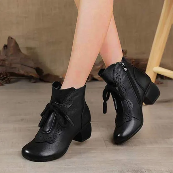 Women'S Vintage Side Zip Booties 02572337C
