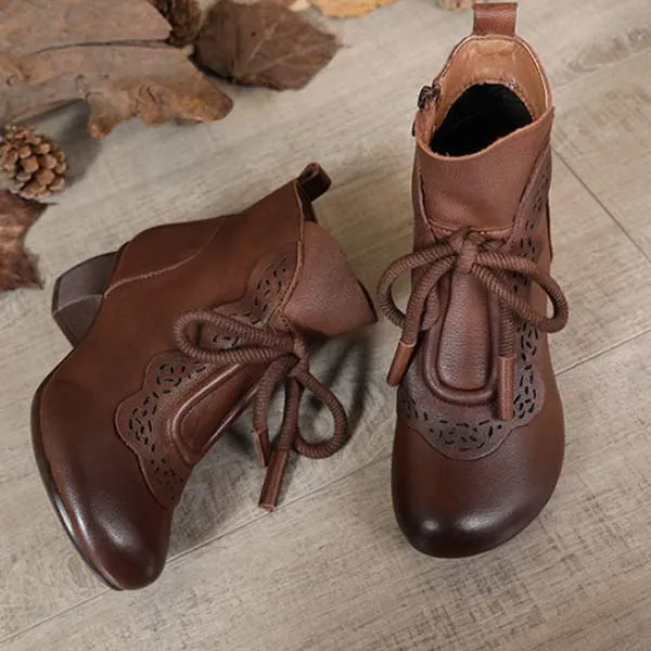 Women'S Vintage Side Zip Booties 02572337C